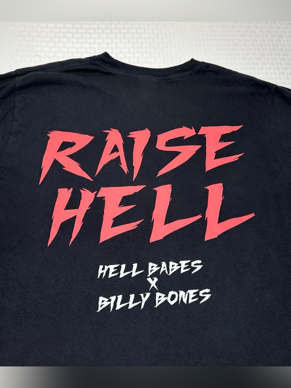 HELL BABES x BILLY BONES CLUB "Hellraiser" Size L Skull Rose Black Biker T Shirt - Picture 4 of 6